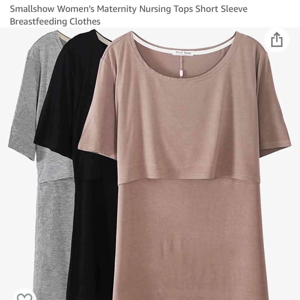 Nursing tops short sleeve